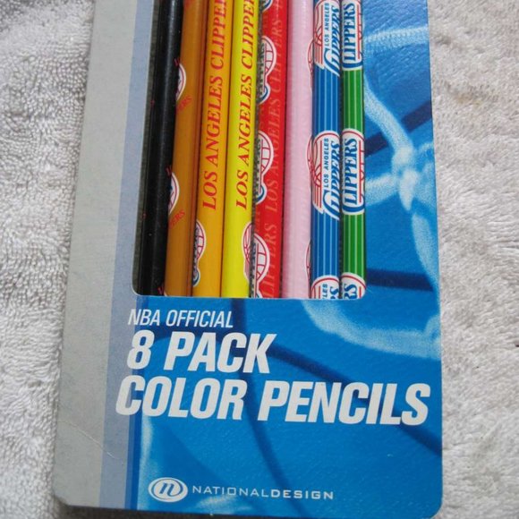 NBA Los Angeles Clippers 8 Pack Color Pencils Colored Basketball Official Draw - Picture 3 of 5